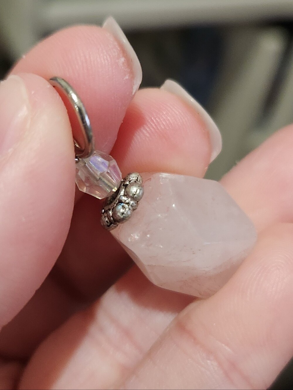 Batch of 4 Stone Pendants! Lapis Lazuli, White Onyx, Green Aventurine, Pink Qtz - Picture 10 of 15